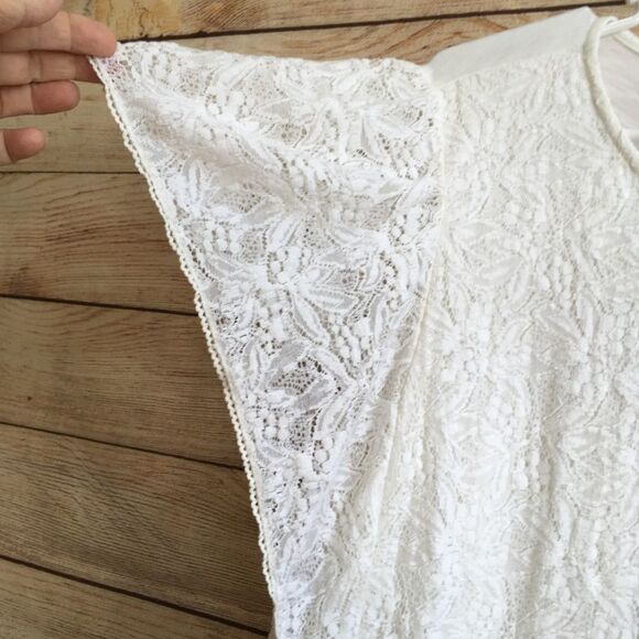 LUCKY BRAND EYELET TOP IN CREAM - Picture 6 of 7